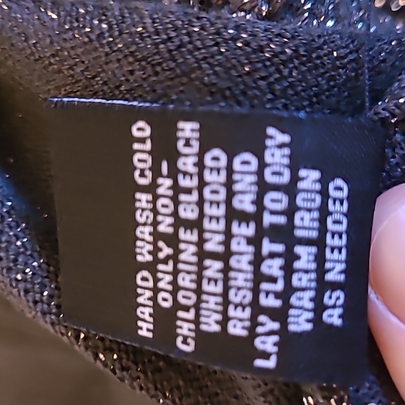 PREMISE metallic black sweater open cardigan - Picture 6 of 6